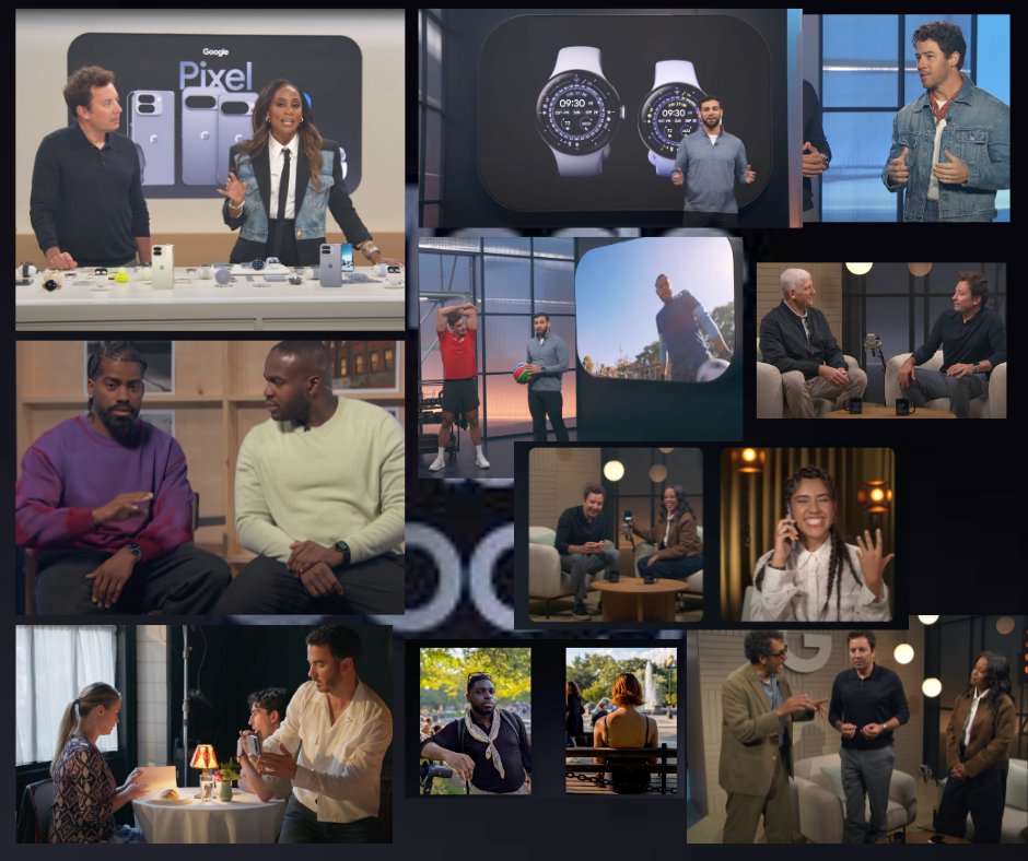  The celebrity montage perfectly illustrates the "cavalcade of celebrities" approach. Shows the variety-show format with multiple talking heads, reinforcing your "late-night talk show" critique.
