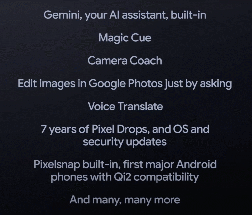 provides visual irony - Google's clean feature marketing that you then prove isn't revolutionary