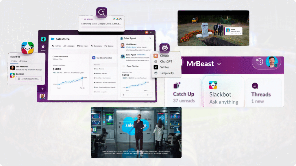 “Salesforce x MrBeast, live from the vault”