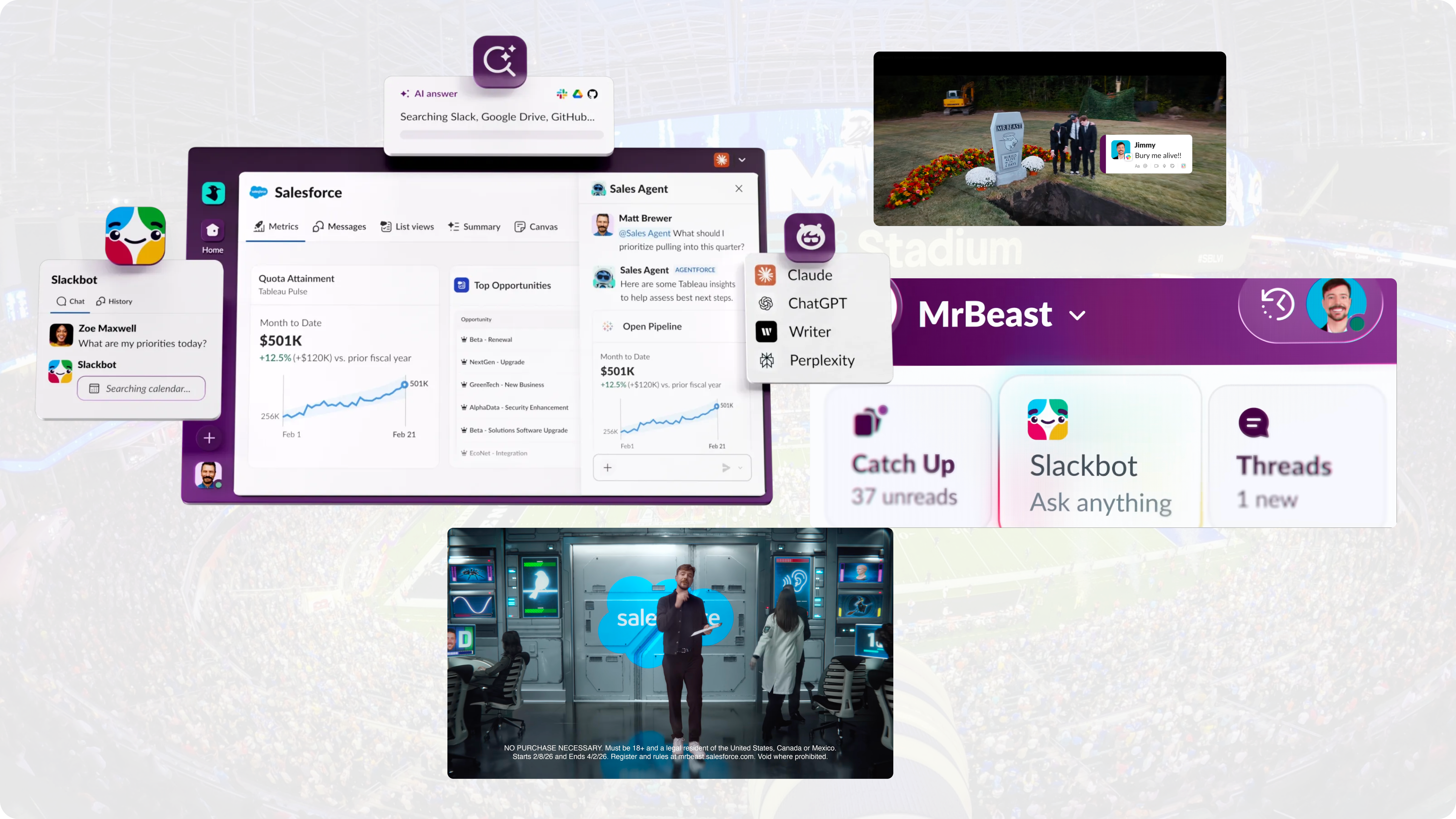“Salesforce x MrBeast, live from the vault”